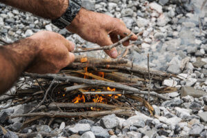 Making a fire wilderness survival
